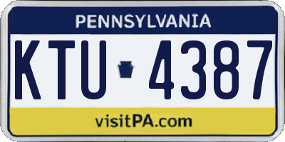 PA license plate KTU4387