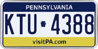 PA license plate KTU4388