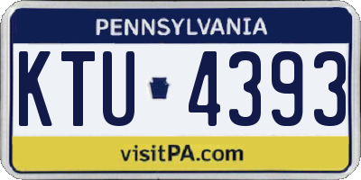 PA license plate KTU4393
