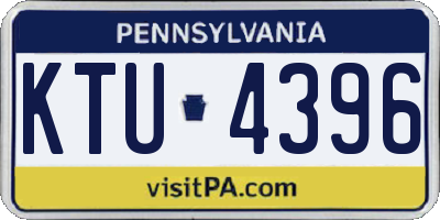 PA license plate KTU4396