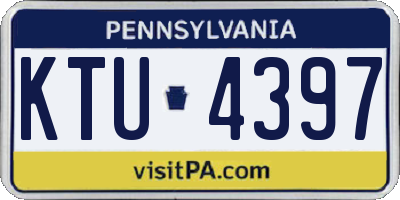 PA license plate KTU4397