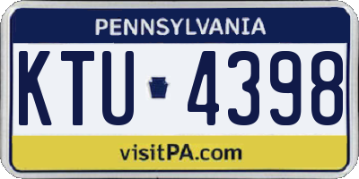 PA license plate KTU4398