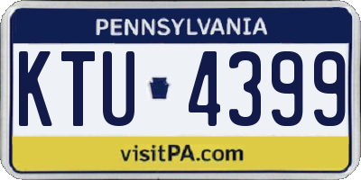 PA license plate KTU4399