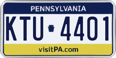 PA license plate KTU4401