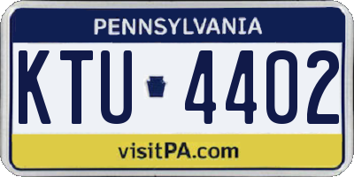PA license plate KTU4402