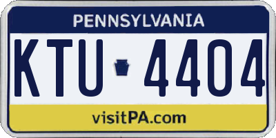 PA license plate KTU4404
