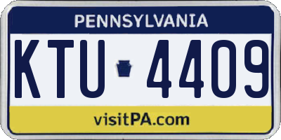 PA license plate KTU4409