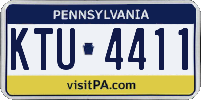 PA license plate KTU4411