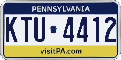 PA license plate KTU4412