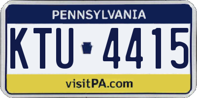 PA license plate KTU4415