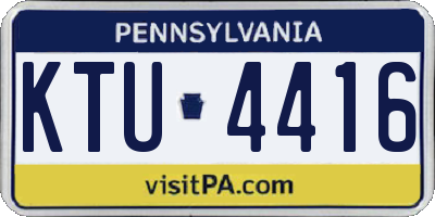 PA license plate KTU4416