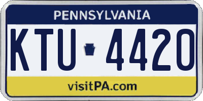PA license plate KTU4420