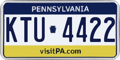 PA license plate KTU4422