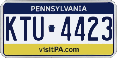 PA license plate KTU4423