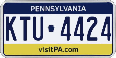 PA license plate KTU4424