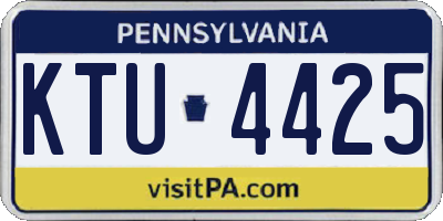 PA license plate KTU4425