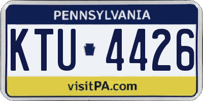 PA license plate KTU4426