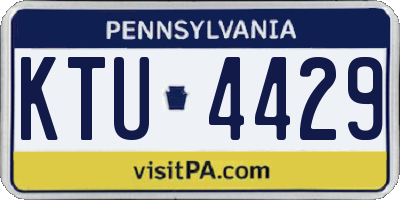 PA license plate KTU4429