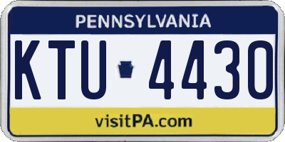 PA license plate KTU4430