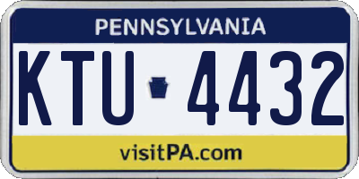 PA license plate KTU4432