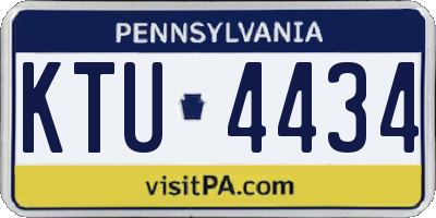 PA license plate KTU4434
