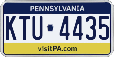 PA license plate KTU4435