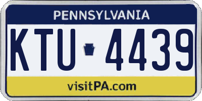 PA license plate KTU4439