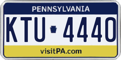 PA license plate KTU4440
