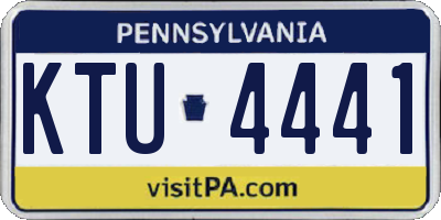 PA license plate KTU4441
