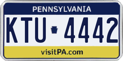 PA license plate KTU4442