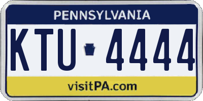 PA license plate KTU4444