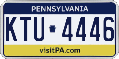 PA license plate KTU4446