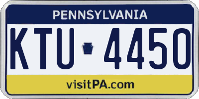PA license plate KTU4450