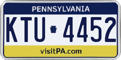 PA license plate KTU4452