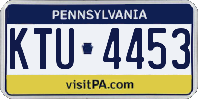 PA license plate KTU4453