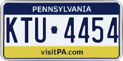 PA license plate KTU4454