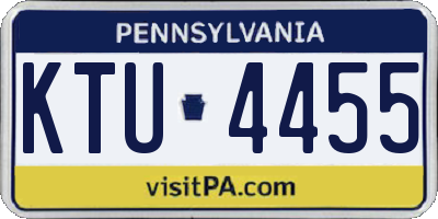 PA license plate KTU4455