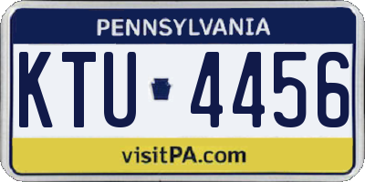 PA license plate KTU4456