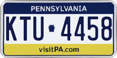 PA license plate KTU4458