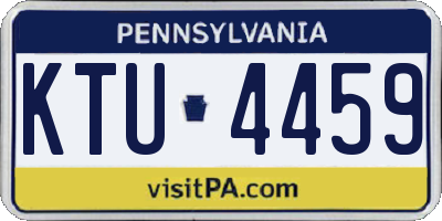 PA license plate KTU4459