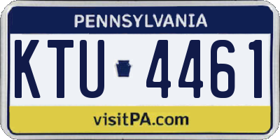 PA license plate KTU4461