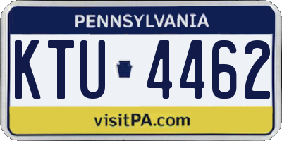 PA license plate KTU4462