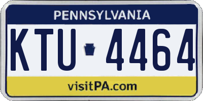 PA license plate KTU4464
