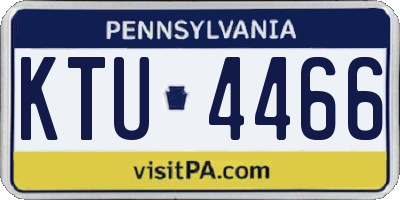 PA license plate KTU4466