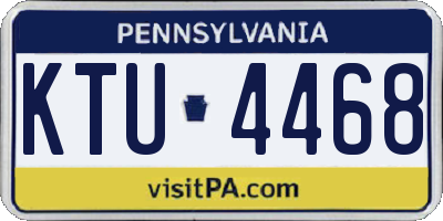 PA license plate KTU4468