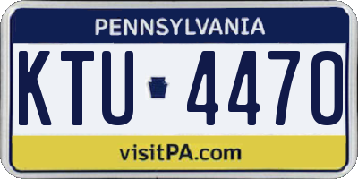 PA license plate KTU4470