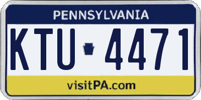 PA license plate KTU4471
