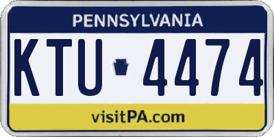 PA license plate KTU4474