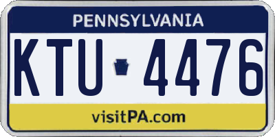 PA license plate KTU4476