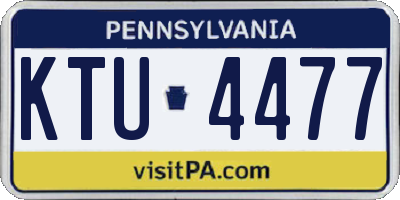 PA license plate KTU4477